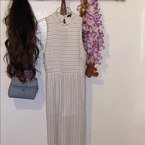 Striped white jumpsuit